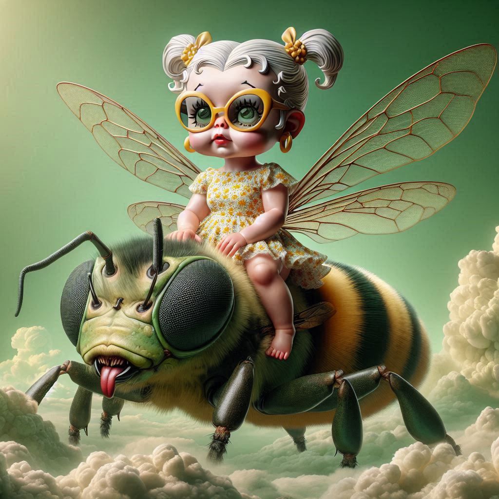 Betty was flying on intricate insects as a toddler - weird a...