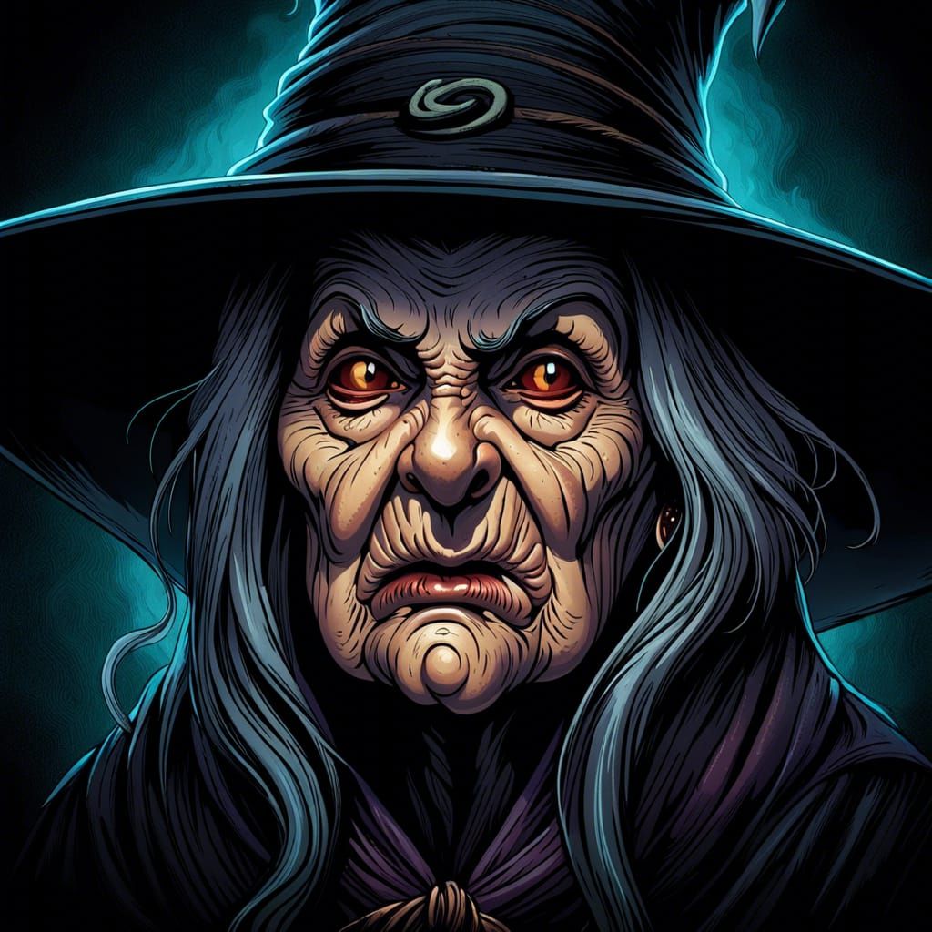 A Mysterious Old Female Witch! - Ai Generated Artwork - Nightcafe Creator