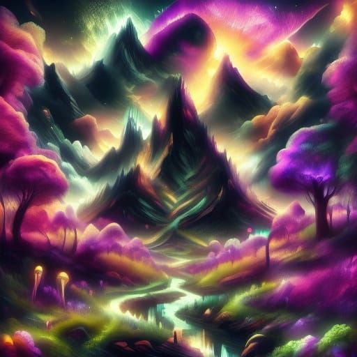 Yin-Yang Seasonal Worlds in Fantasy Illustration