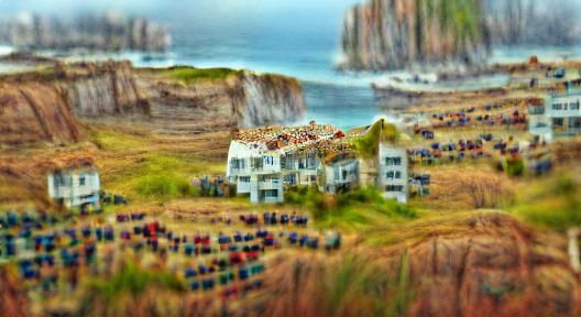 And when I awaken from this dream, I look over the cliffs to...