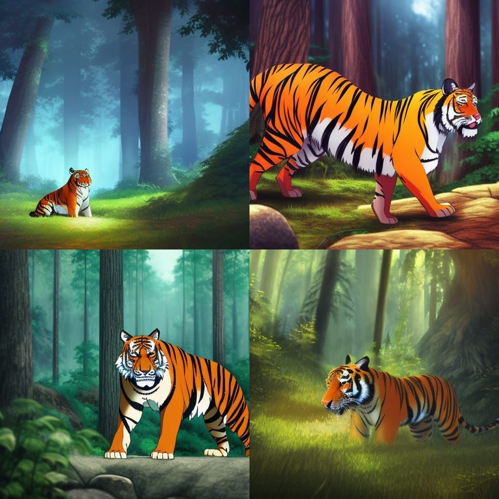 Black tiger Lion Drawing Anime, tiger, mammal, animals png | PNGEgg