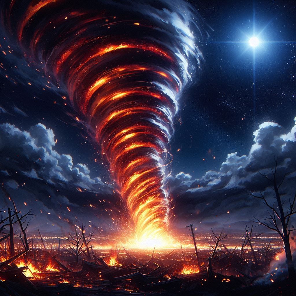 Massive Fire Tornado Ai Generated Artwork Nightcafe Creator