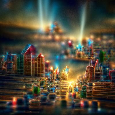 City of tiny lights, 8K 3D #film artwork HDR