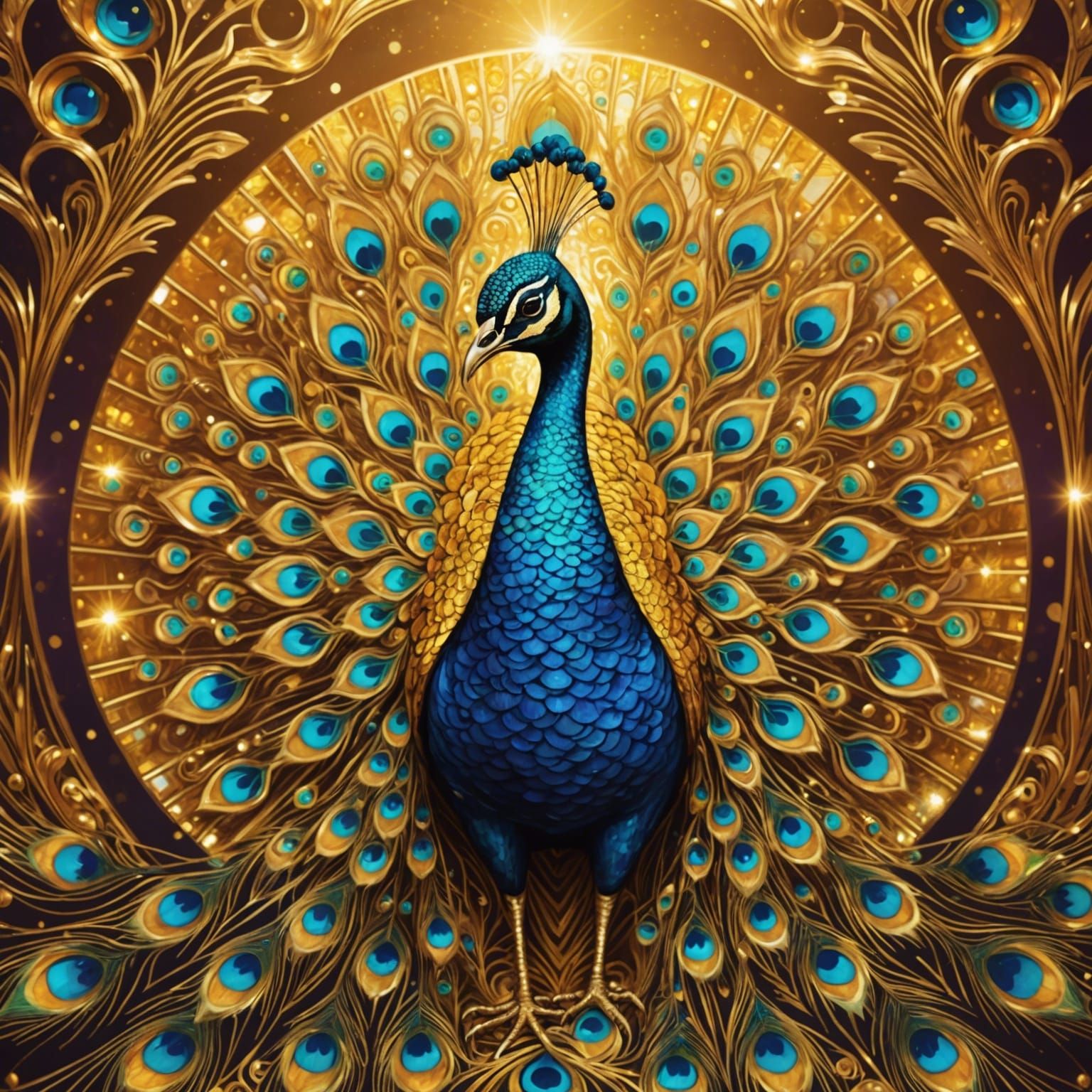 The Golden Peacock.   by @Ladykardasi