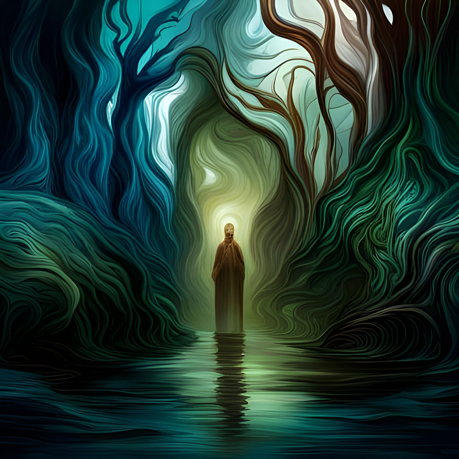 swirling away