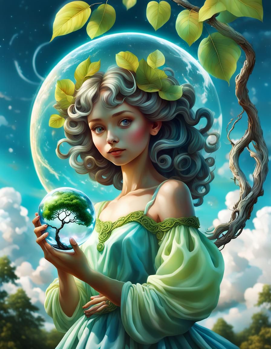 a fantastic world, a thick intertwined curl from the ground ...