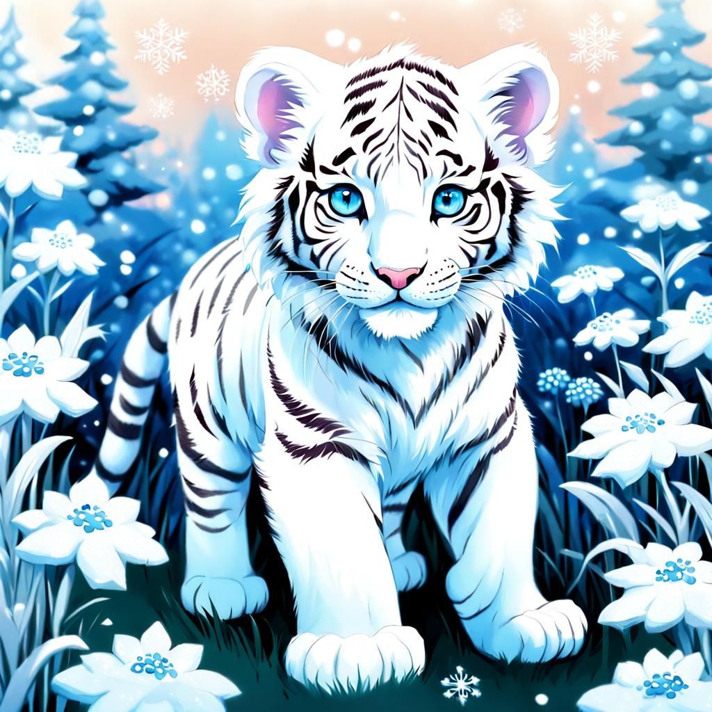 Winter Tiger Cub