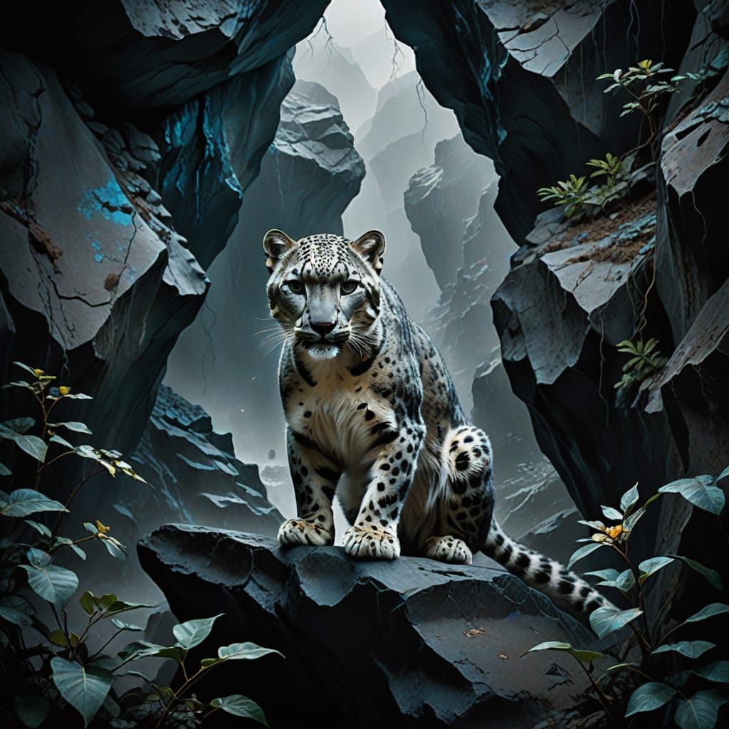 prompt

A captivating composite image featuring a hyperrealistic photograph of a snow leopard, seamlessly blended with an abstract painting ...
