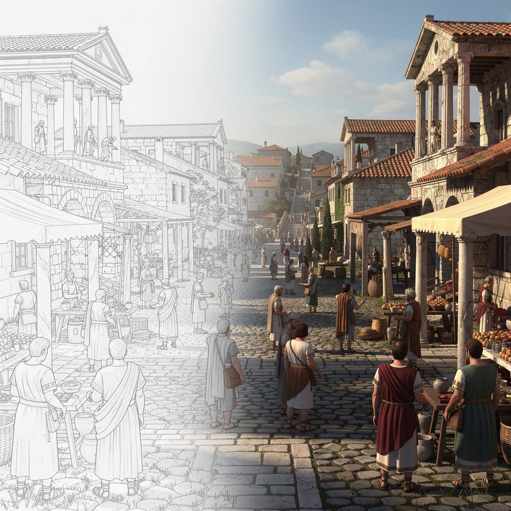 ancient Romain city  by @Matt