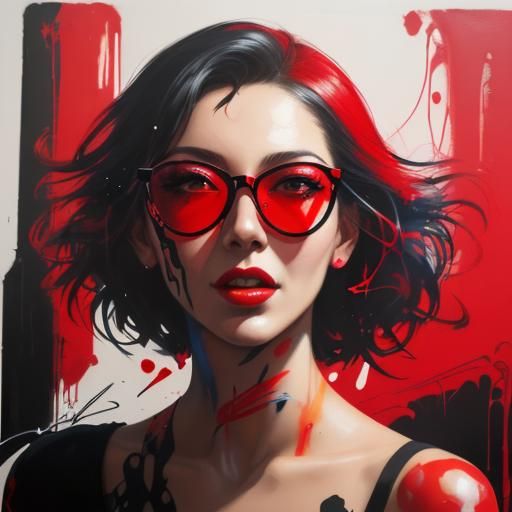 woman with glasses