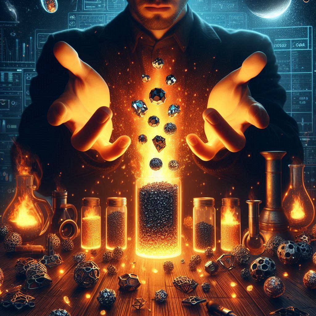 Making jewels from carbon, with fire and wind