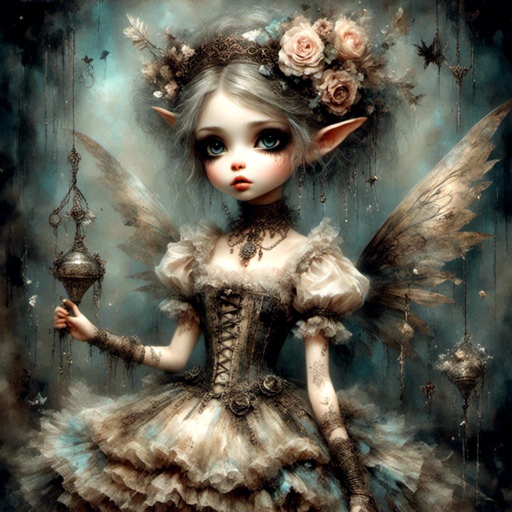 Lora testing 
<lora:Pixie Cute:1.0> <lora:Macabre Portraits:1.0>
cute adorable pixie in light airy colors frilly dress and stockings 