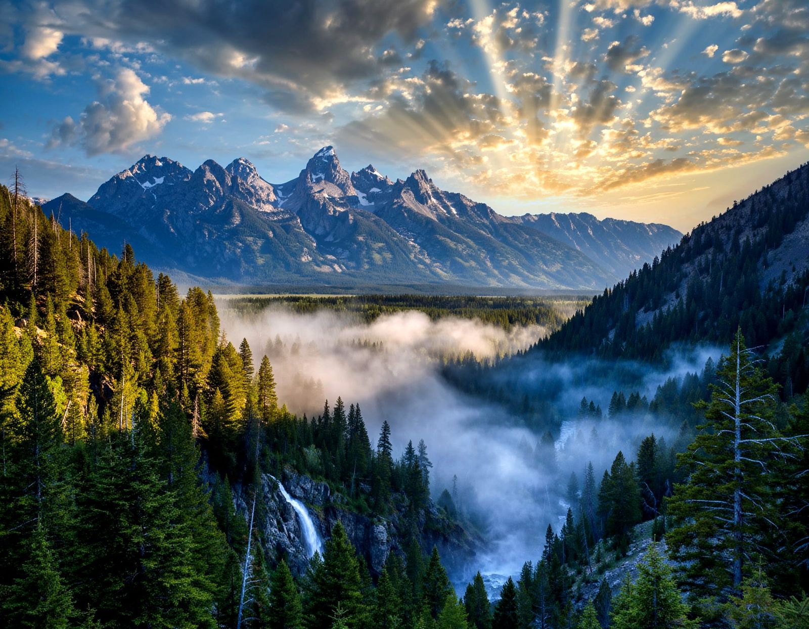The Vast Grand Teton Mountain range at Sunrise #1
