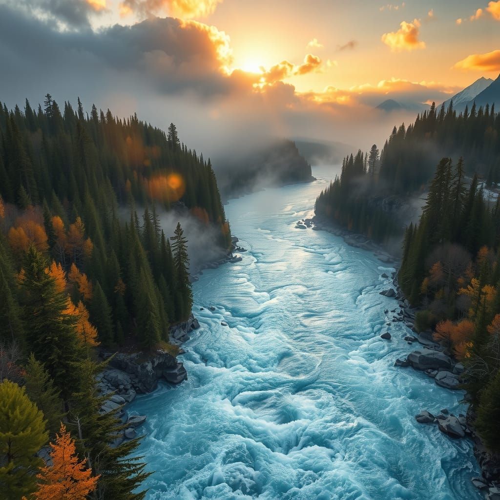 Calgary River Bow intertwined, poetic, beautiful, mystic, foggy, stunning, 4 seasons in on image, every ...  by @PKuTeK