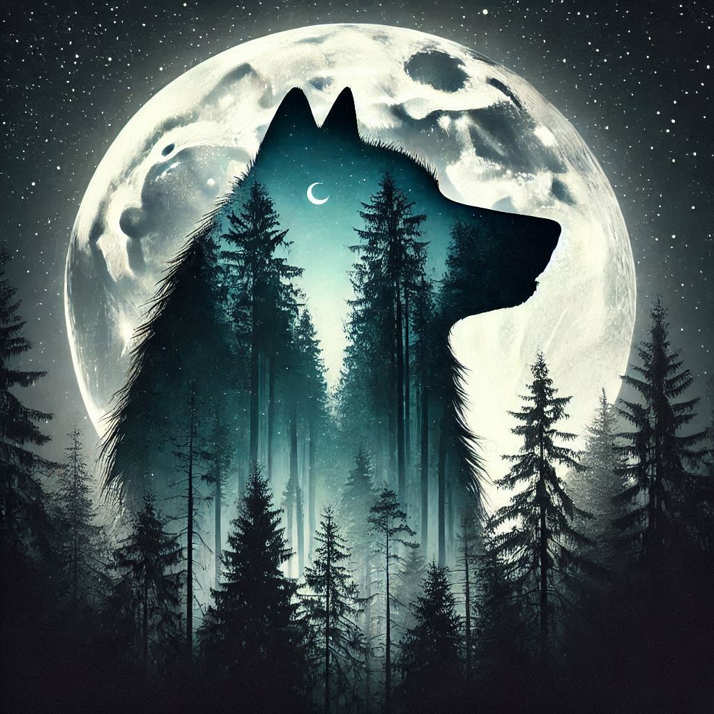 double exposure beautiful fantasy DALL-E 3 portrait landscape..