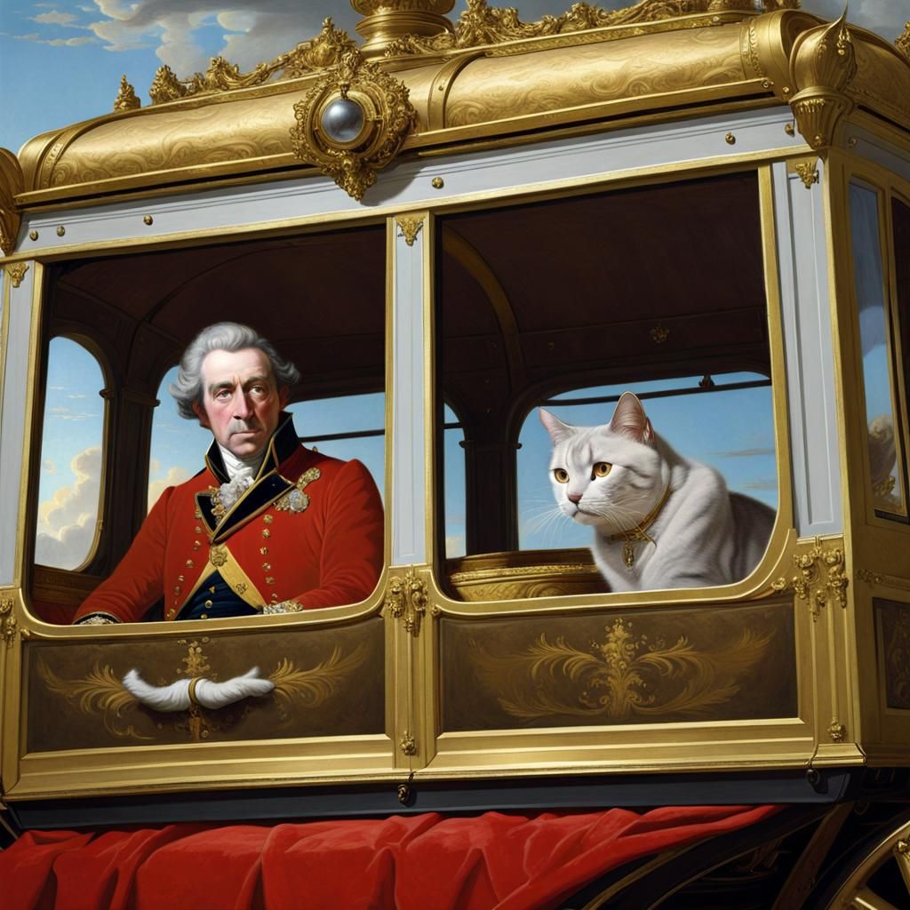 Decadence How did the cat get so fat? AI Generated Artwork