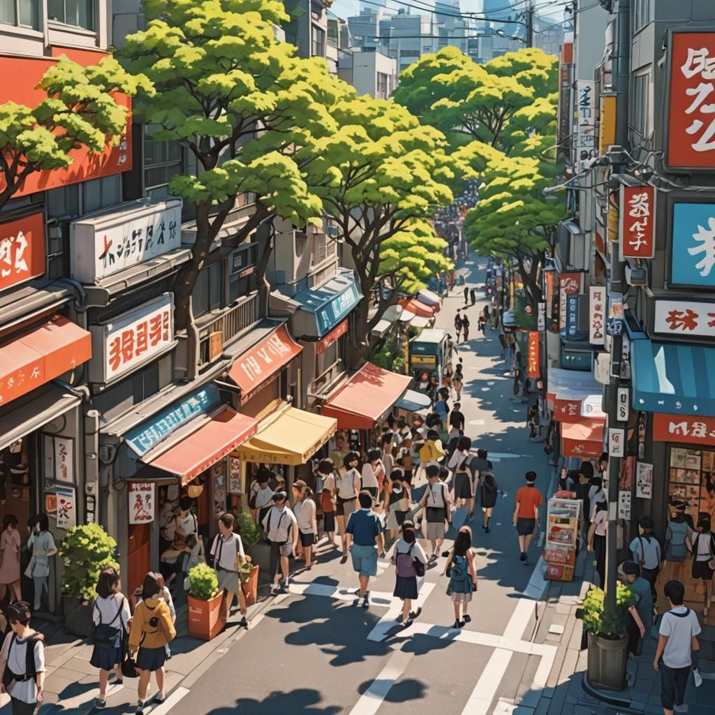 Location Takeshita Street Harajuku Tokyo Japan sunny spring ...