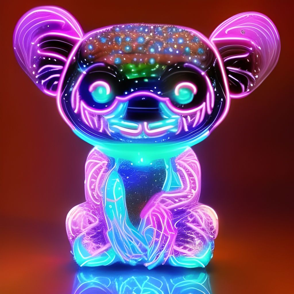 neon koala figure AI Generated Artwork NightCafe Creator