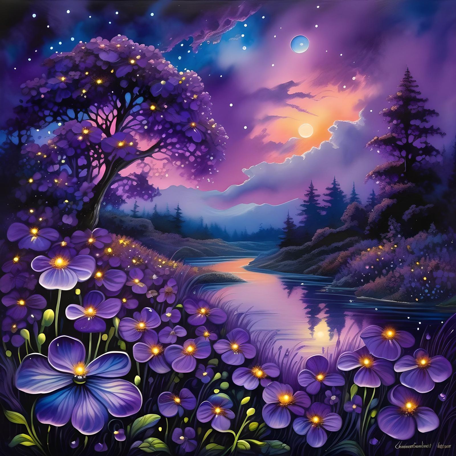 A sweet purple night!!💜
