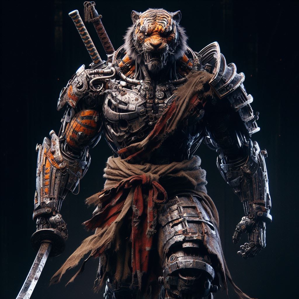 Cyber tiger samurai