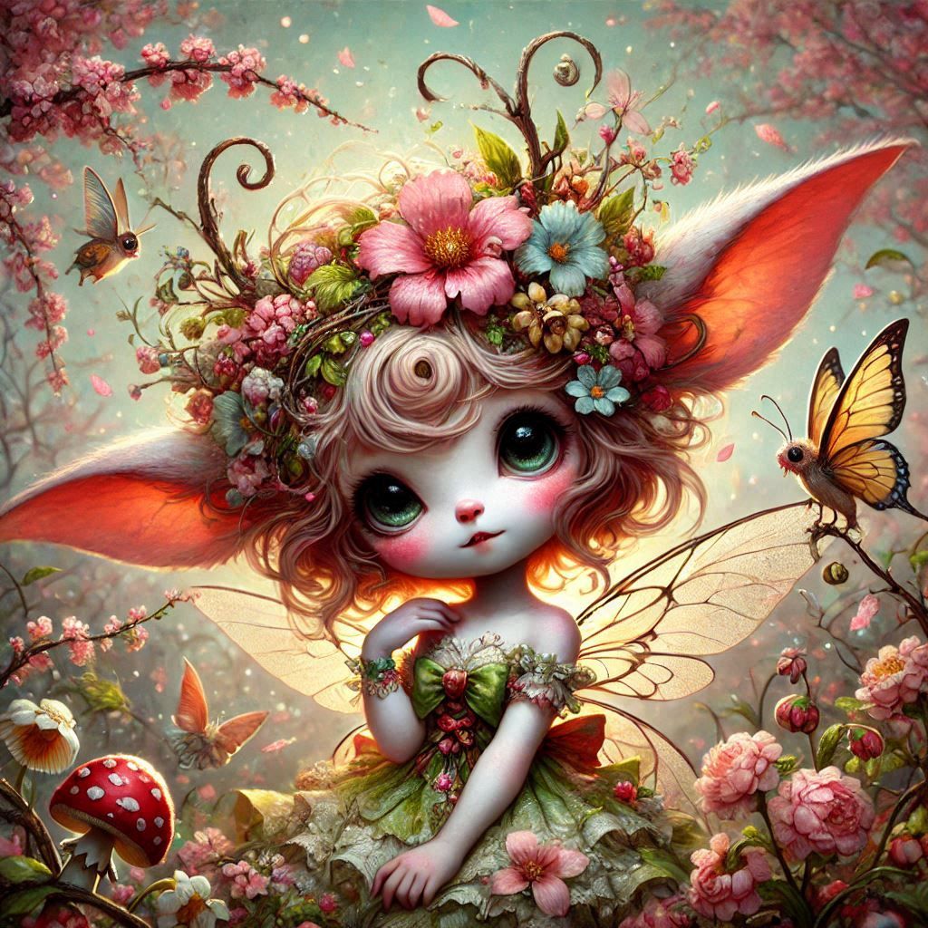adorable fairy-tale fantasy creature portrait..