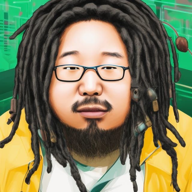Chubby Korean Rastafarian programmer 2