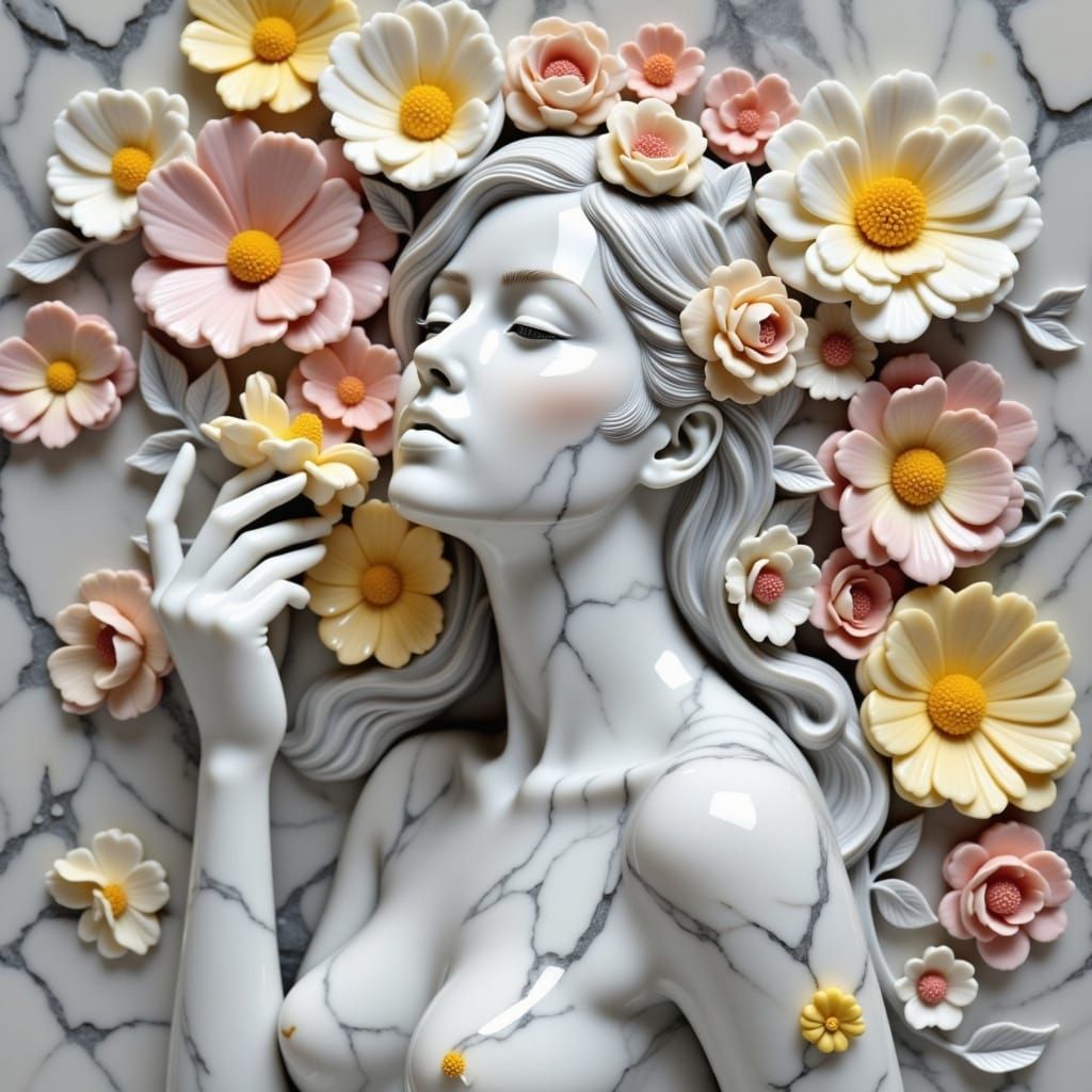 <lora:Marble Flux:1.0> 