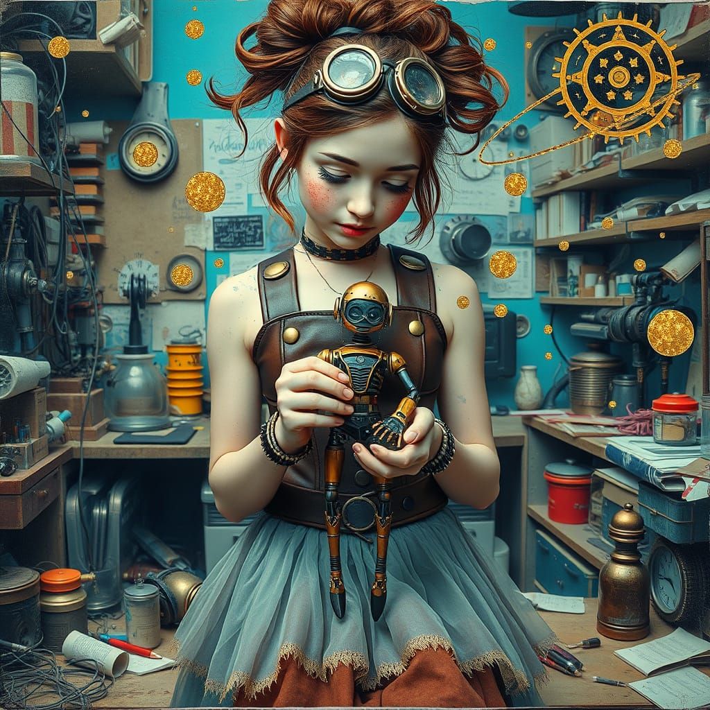 Precision and passion, as she builds her personal companion.  by @Ouchtown