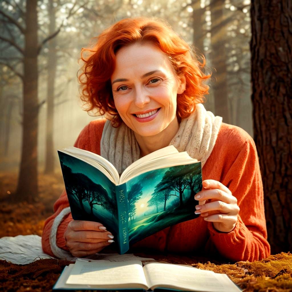 Photorealistic Portrait with Surrealist Vivid Background