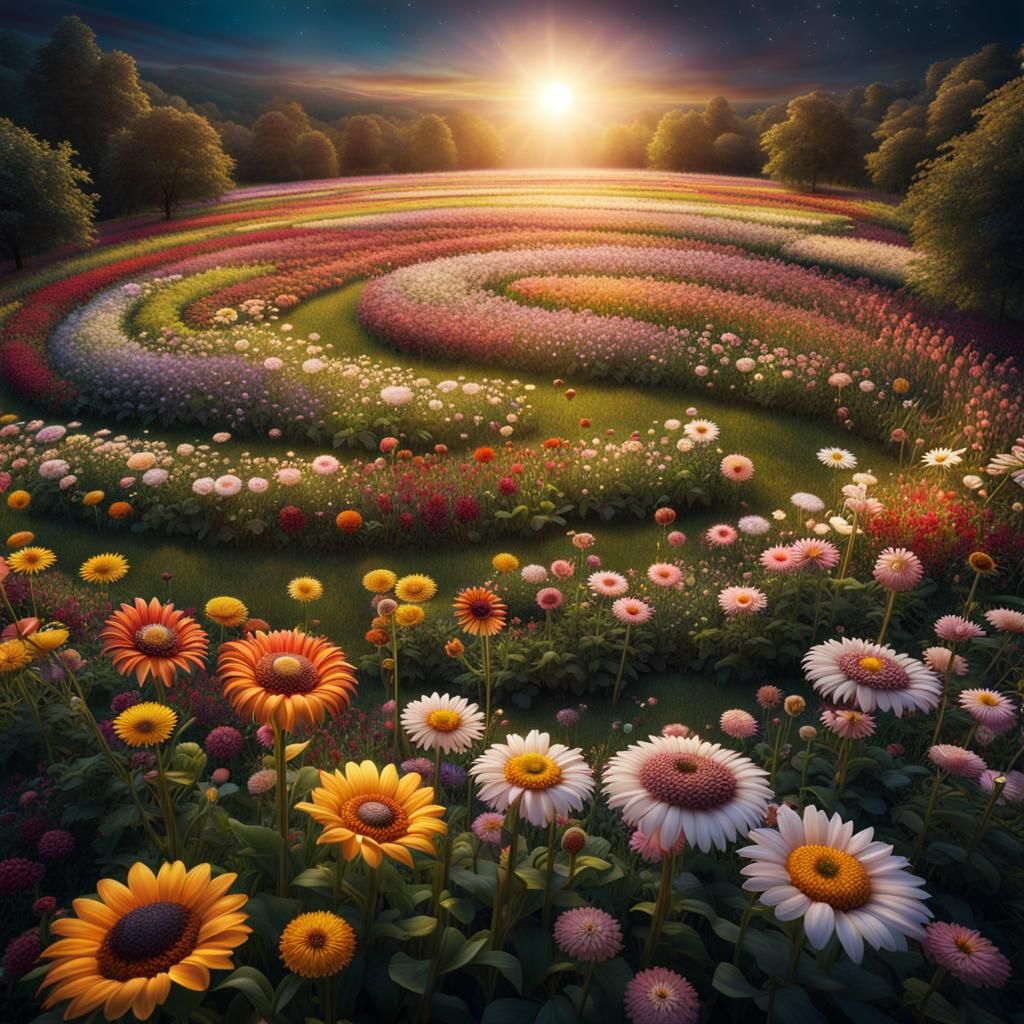 Come, hold my hand and walk among the flowers.   by @Krizza