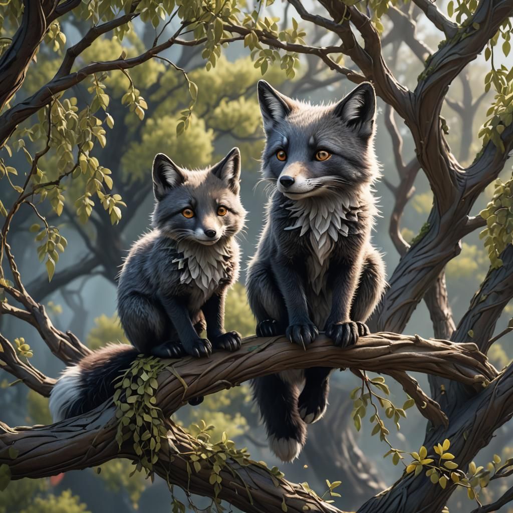 a cute silver fox