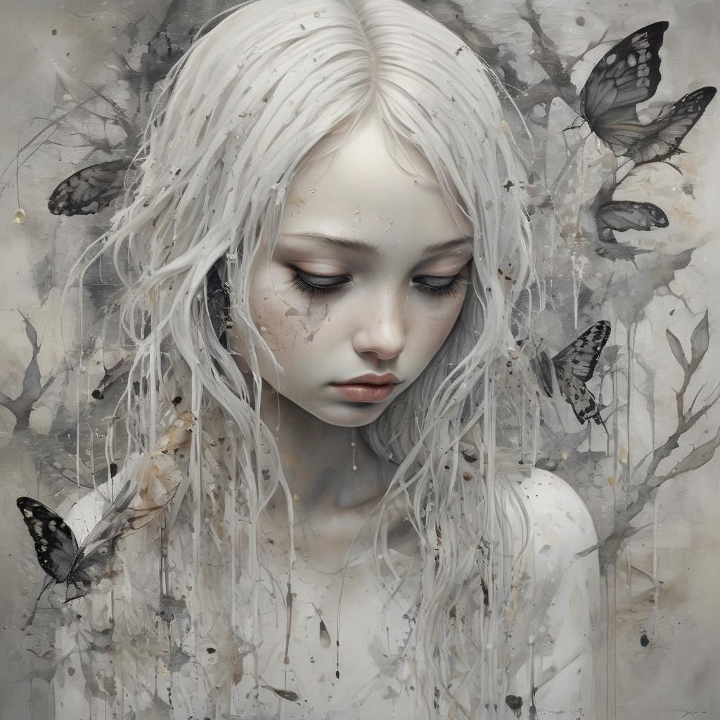 Poetic tears by artist poecile lugubris   by @Amethystmoonsong