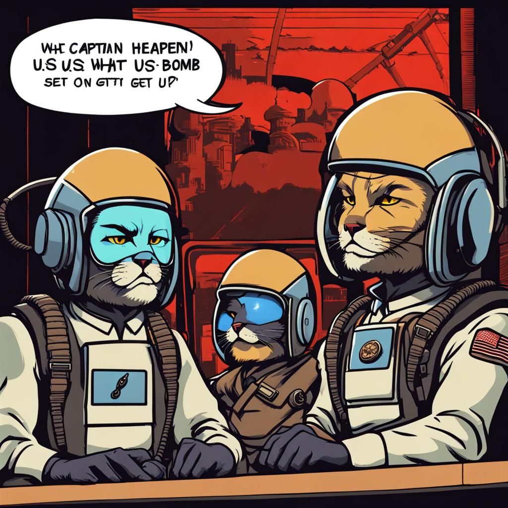 Somebody set us up the bomb. AI Generated Artwork NightCafe Creator