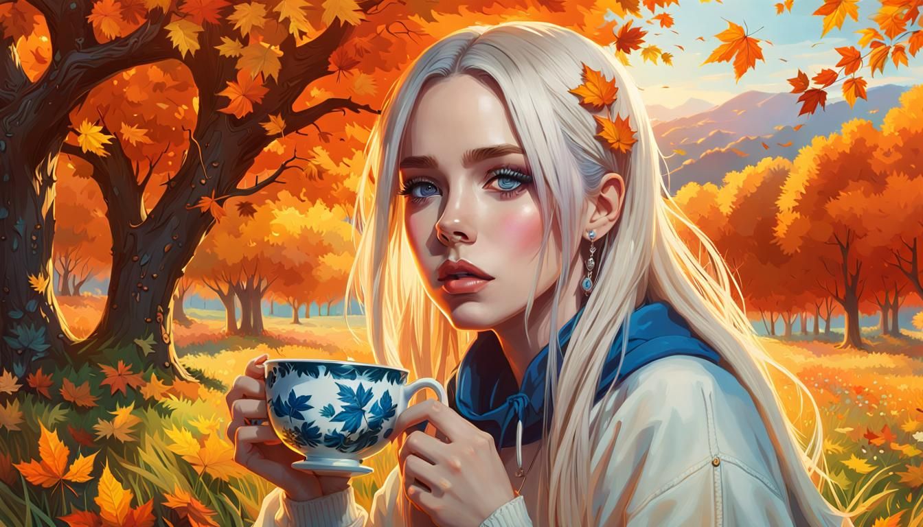 Tea on Fall  by @BrazilIAn_Nerd