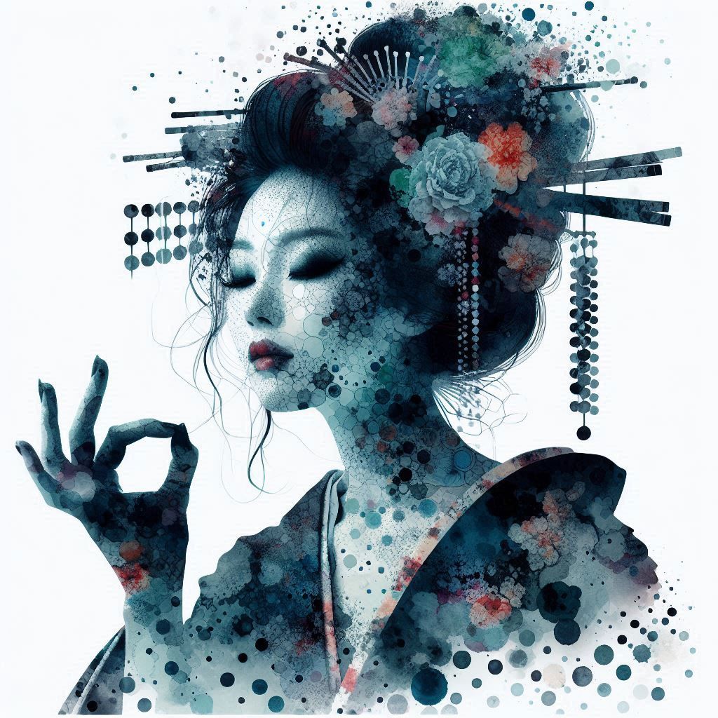 double exposure beautiful fantasy DALL-E 3 portrait landscap...