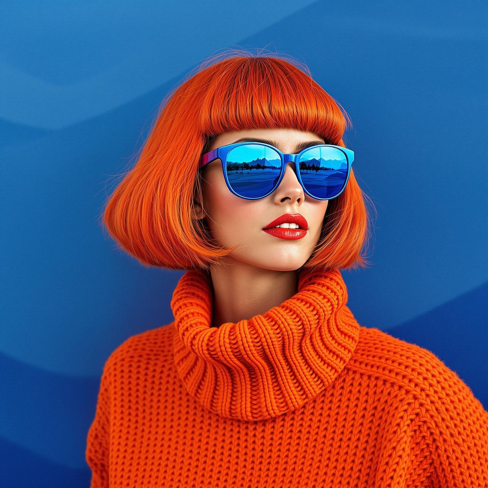 Blue and Orange Match