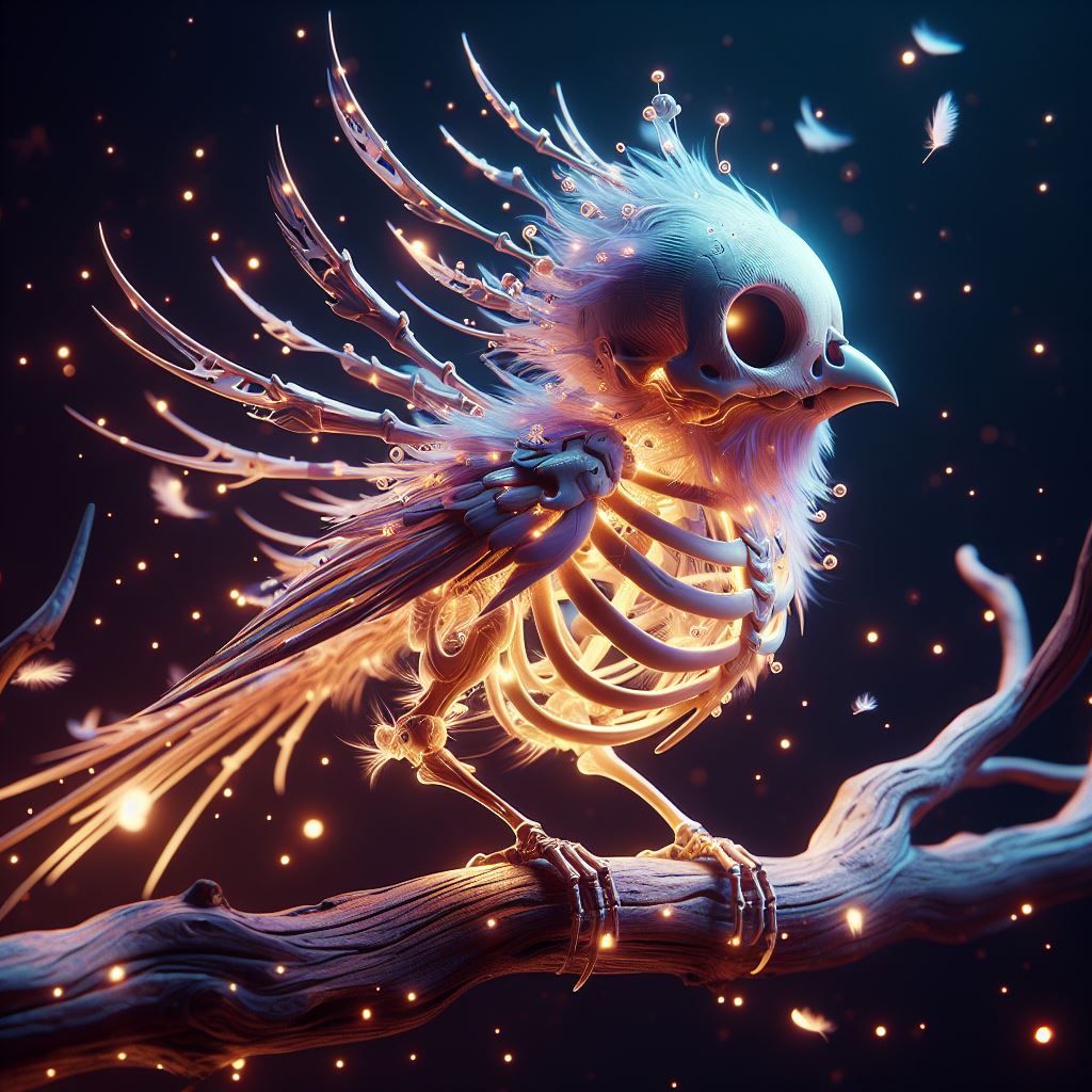 Skeleton bird