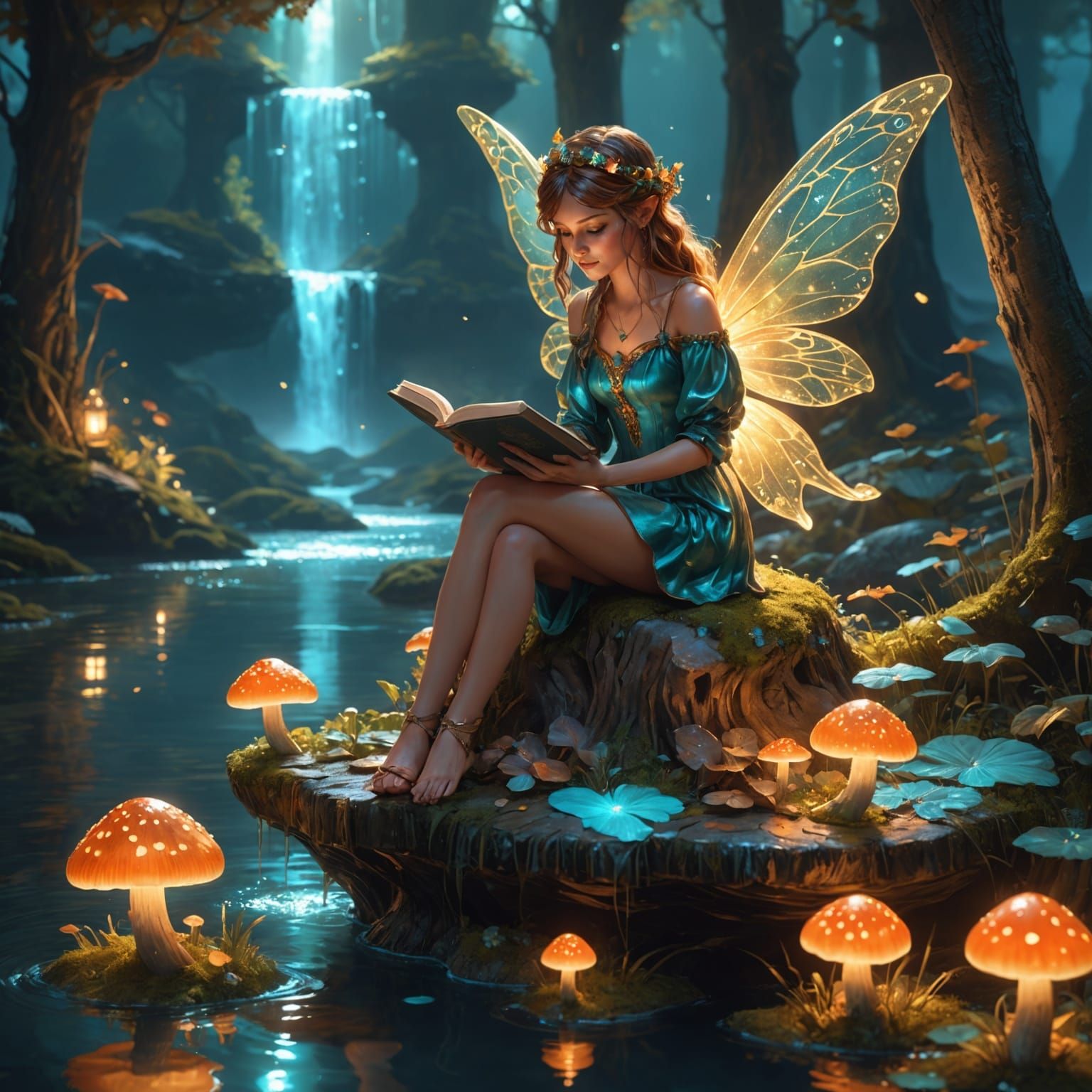 Moonlight reading  by @CloudGirl