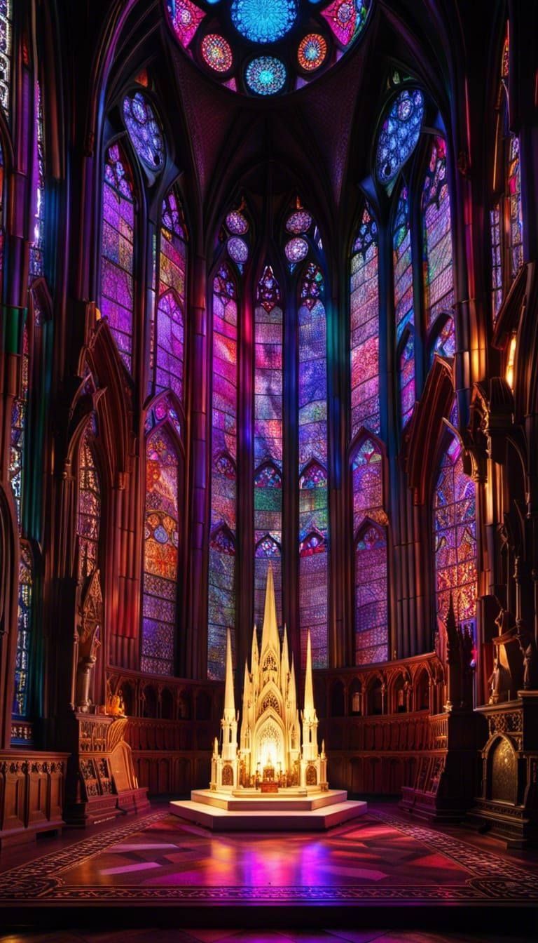 Modern pagan church in gothic style