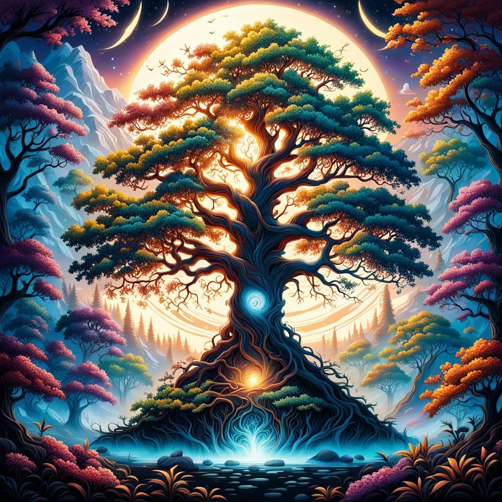 Tree of Magic - AI Generated Artwork - NightCafe Creator