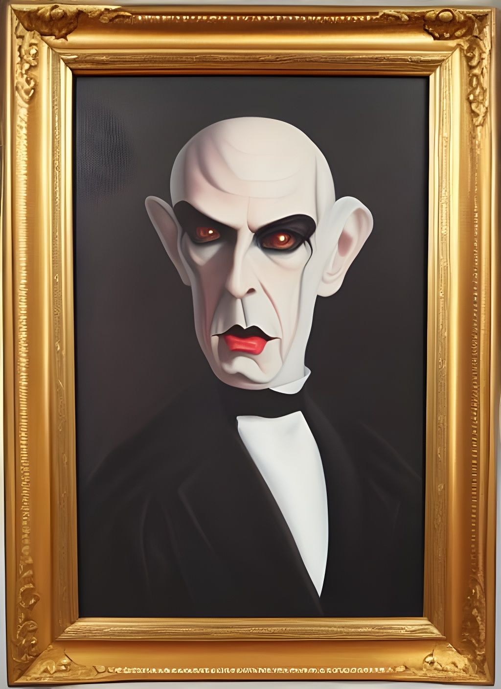 majestic and sinister oil painting of count crumpula