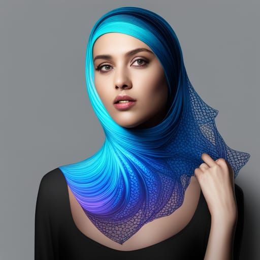 Futuristic Hijab Model