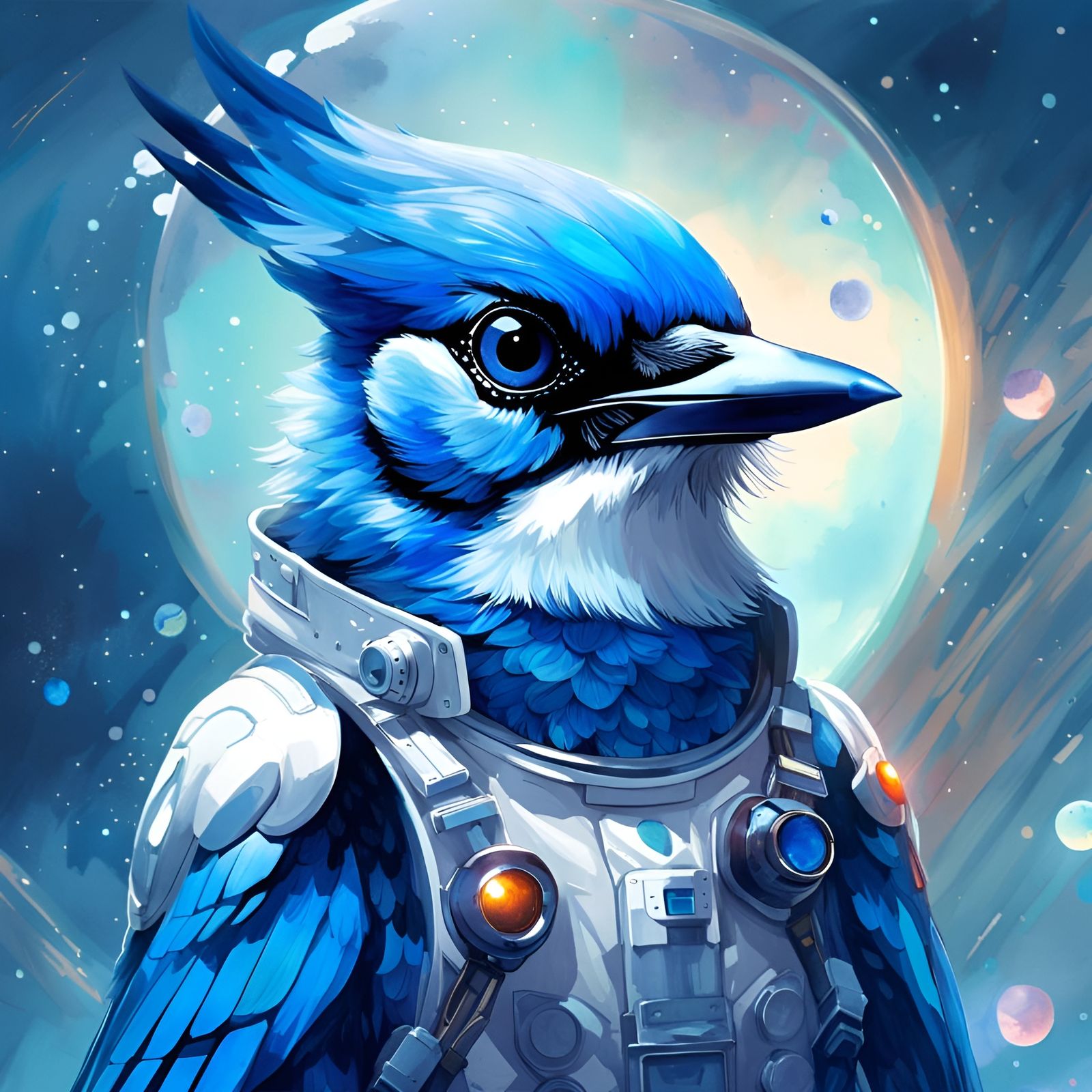 cute baby blue jay - AI Generated Artwork - NightCafe Creator