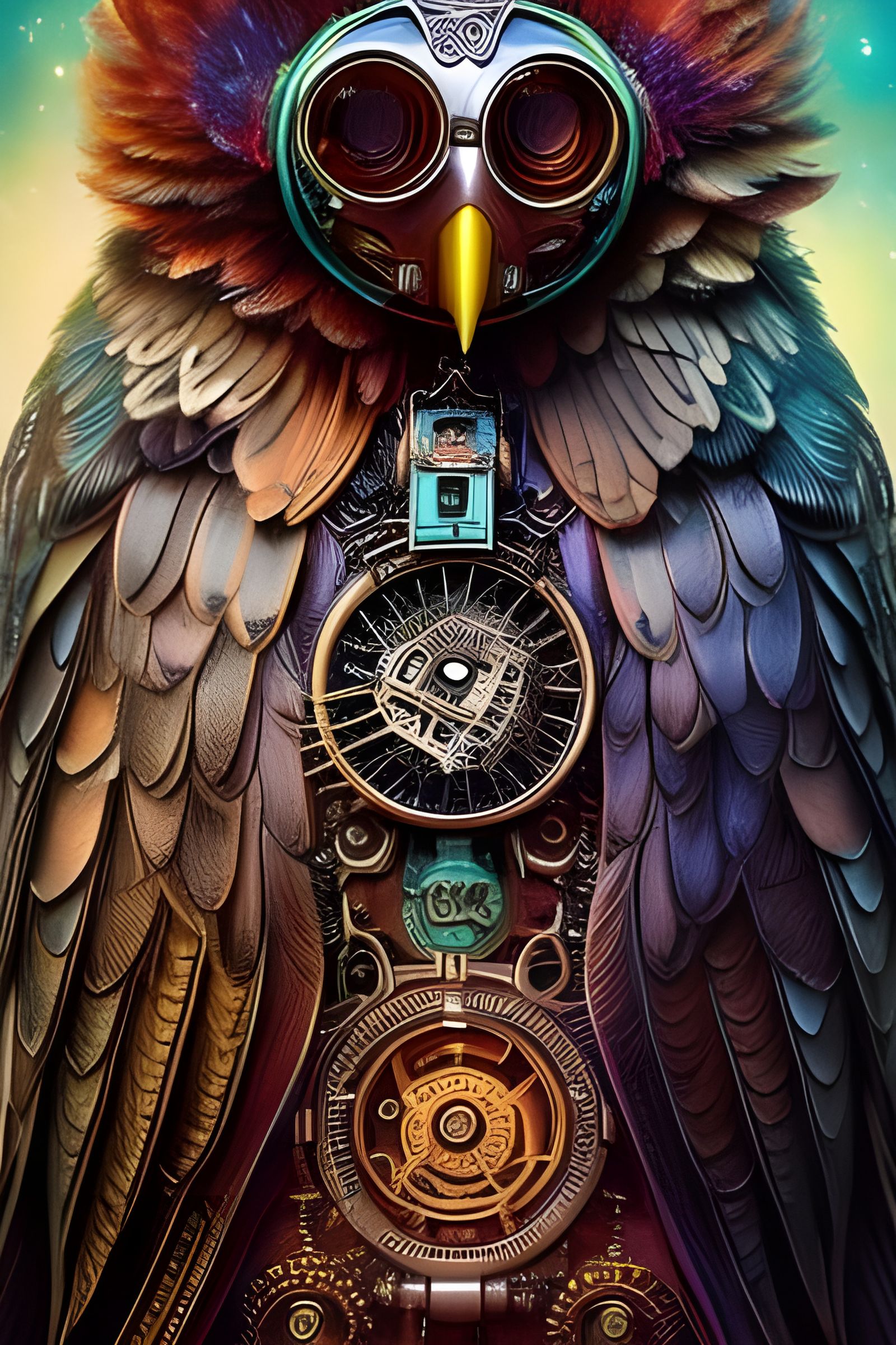 Steam punk owl   by @Axaliaa