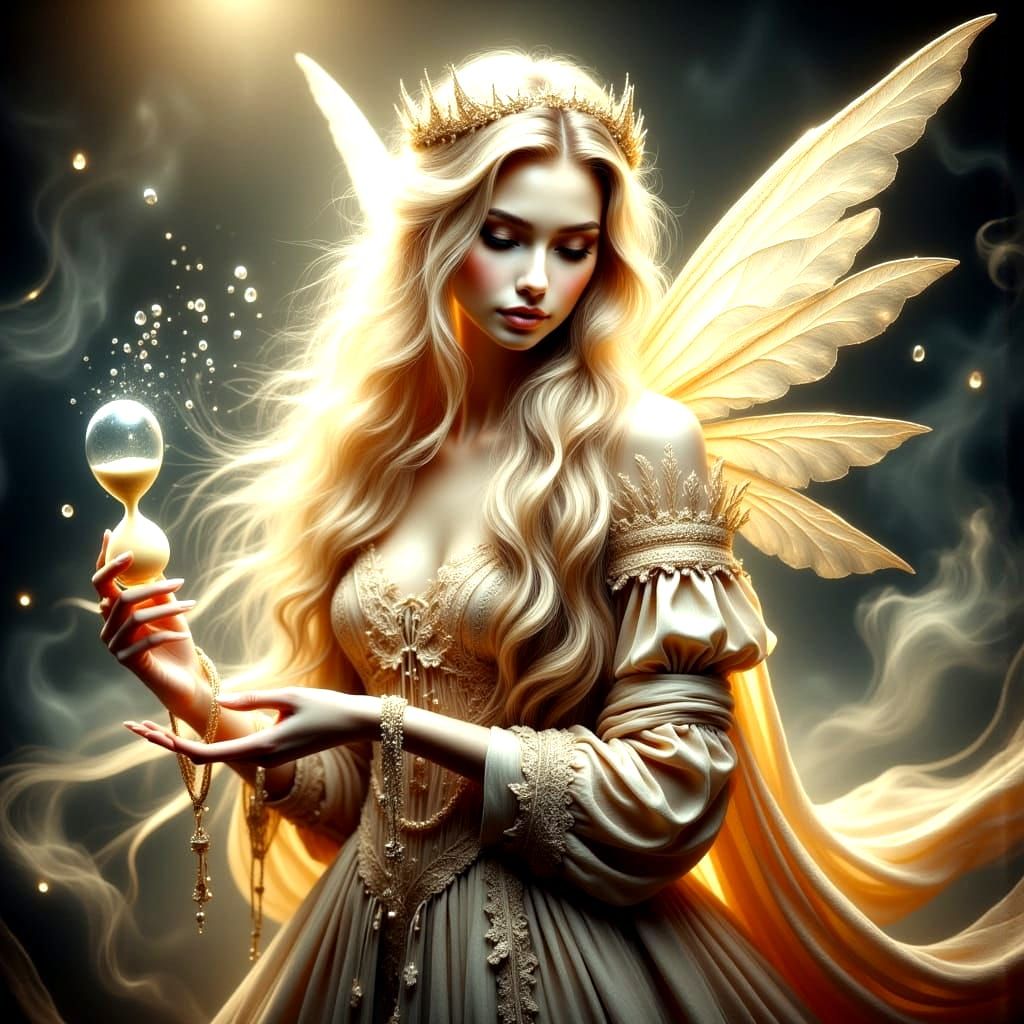 Ethereal Fairy Goddess in Medieval Splendor - AI Art
