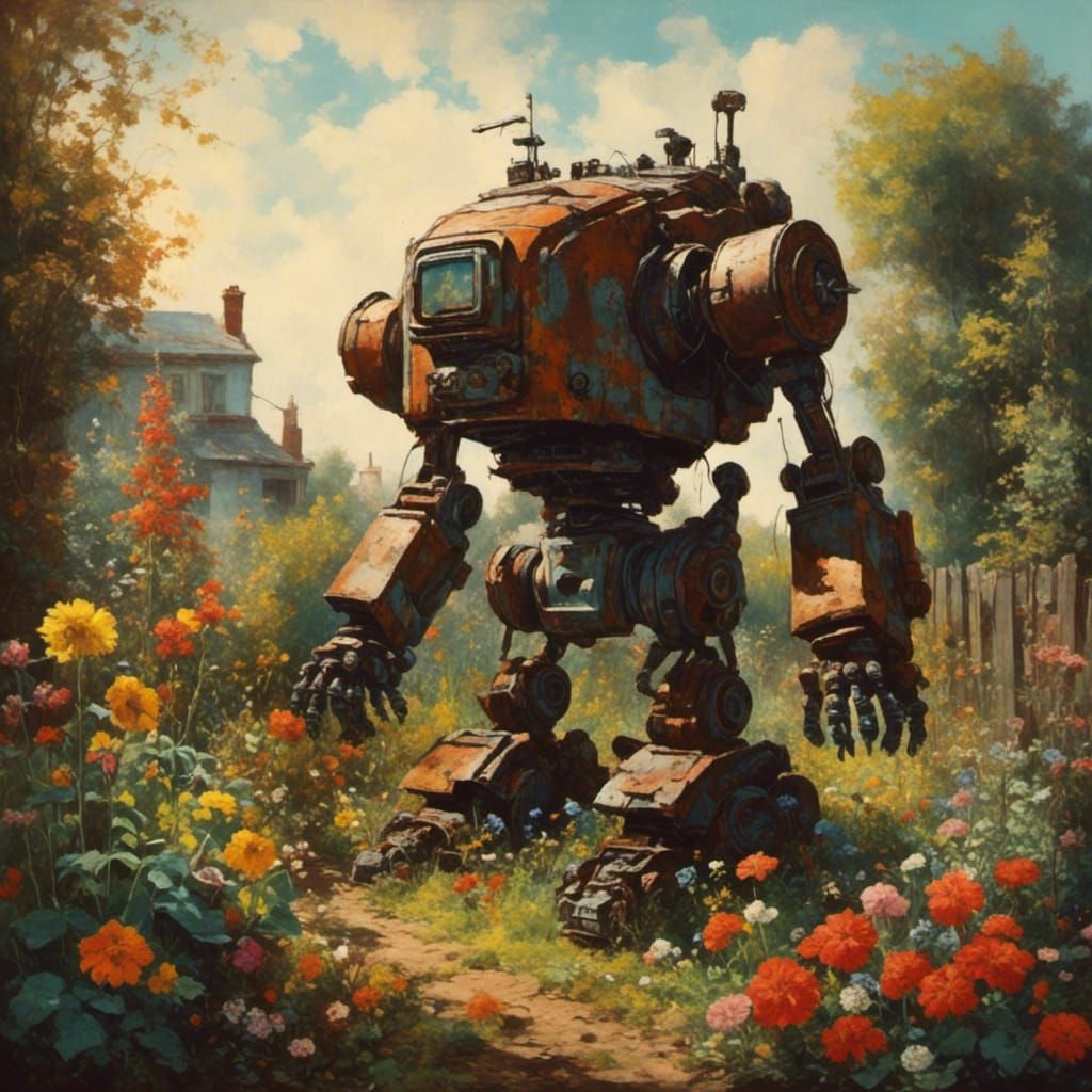 Rusted Mecha Bot  by @Jynn