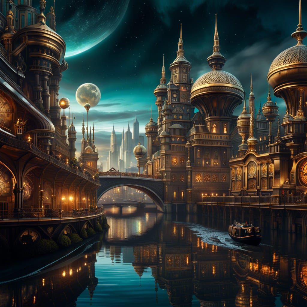 Steampunk Venice  by @Moonlightseeker