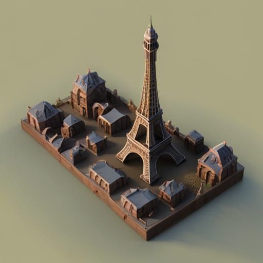 clay molded like the Eiffel Tower - AI Generated Artwork - NightCafe ...