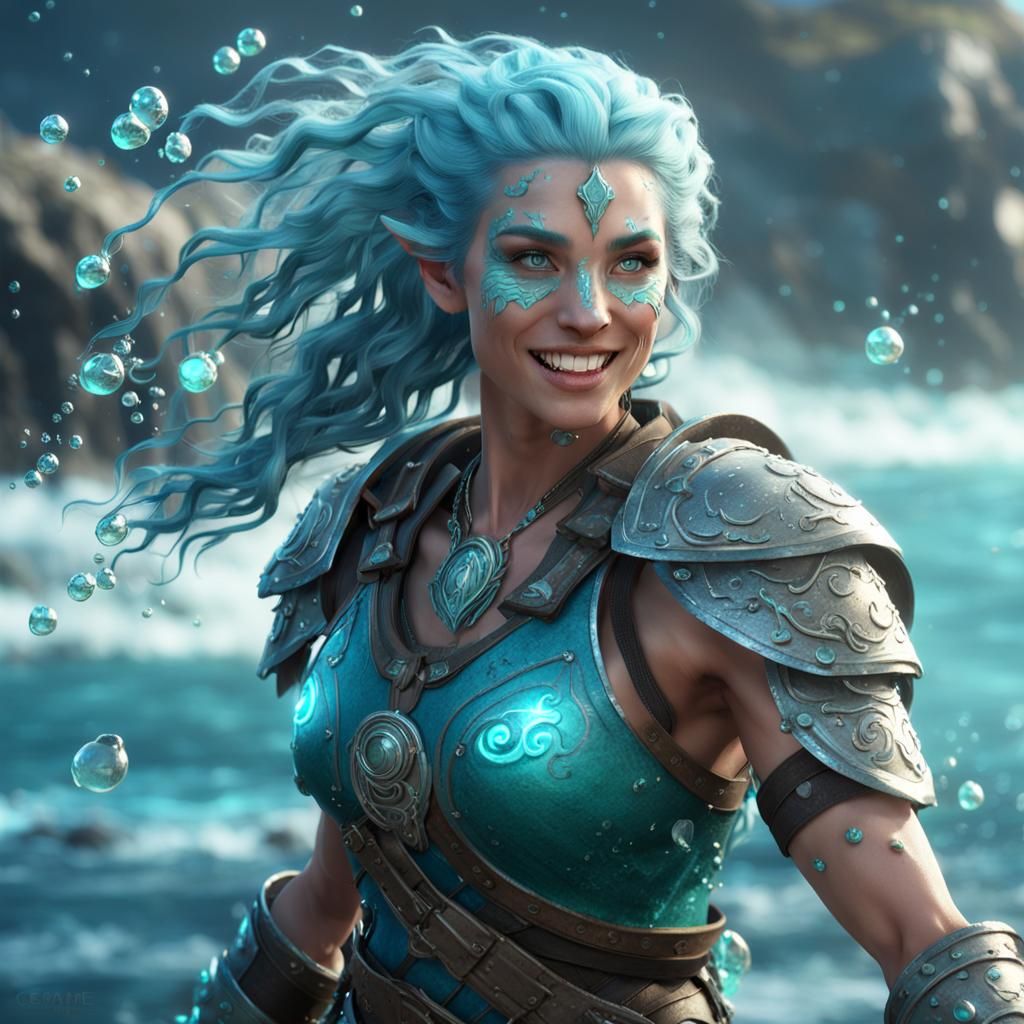 Female water genasi druid - AI Generated Artwork - NightCafe Creator