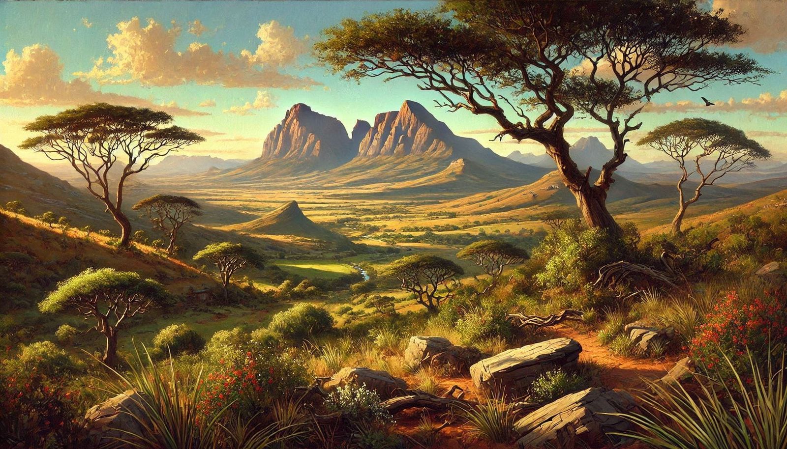 Vintage Landscape in the style of Thomas Baines #5